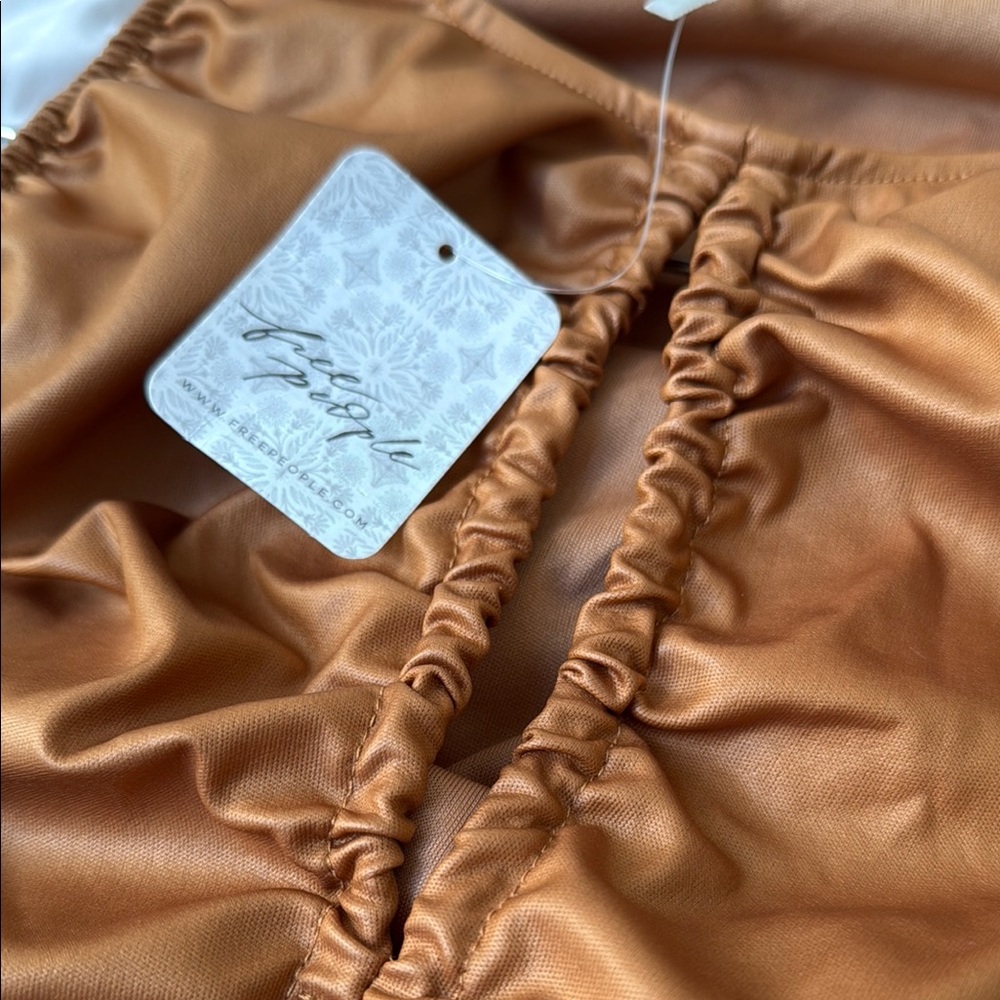 Free People Ruched bronze Sleeveless Top - Picture 4 of 6